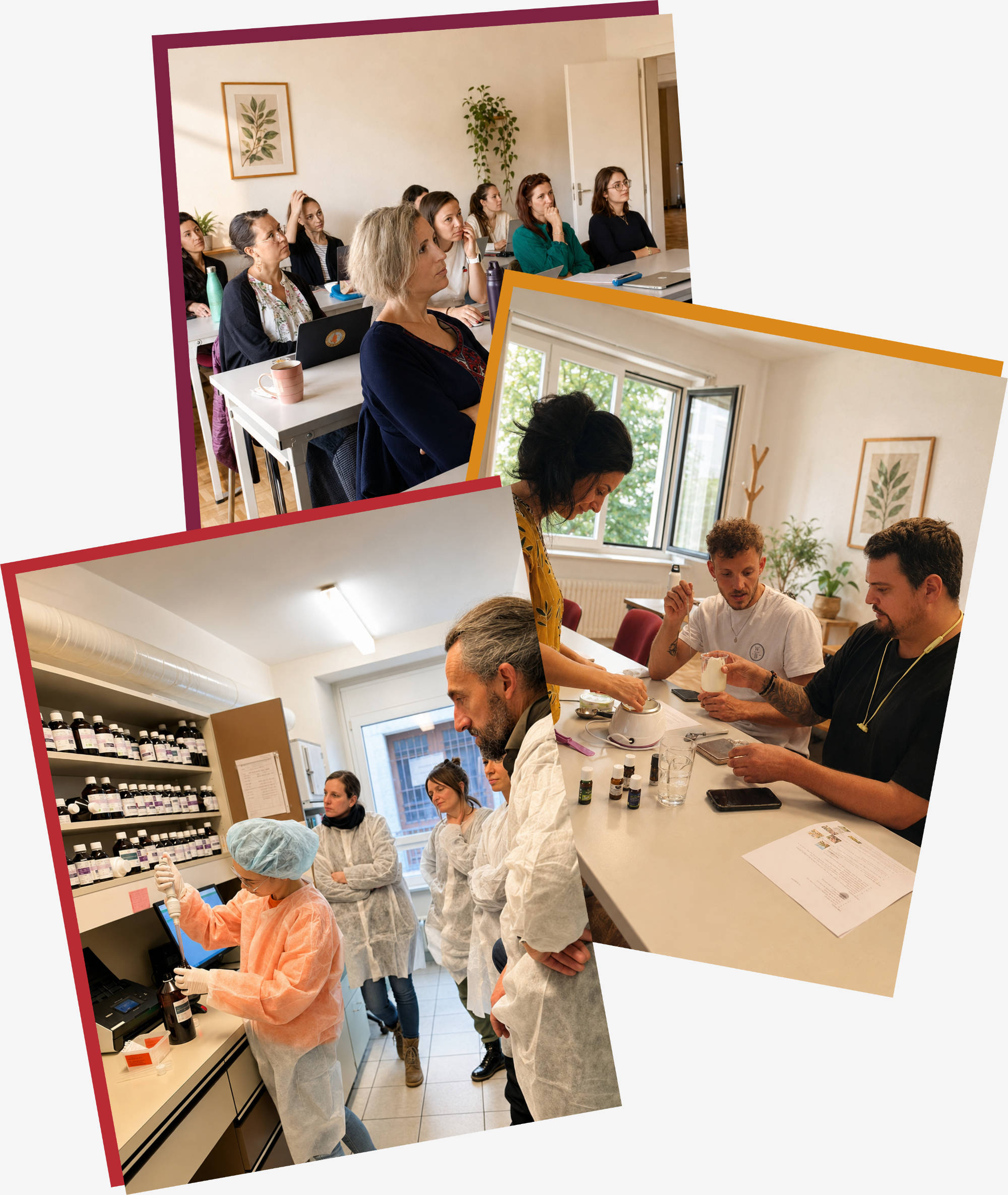 trois images de formations